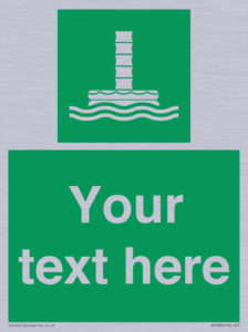 Custom sign safe condition Evacuation chute 